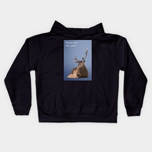 Deer poster and his fawn Kids Hoodie